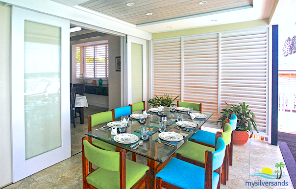 dining on the verandah