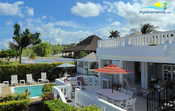 pool at the north side of the villa