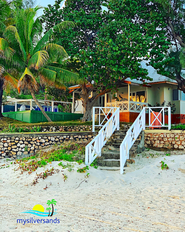 queen's cottage from the beach