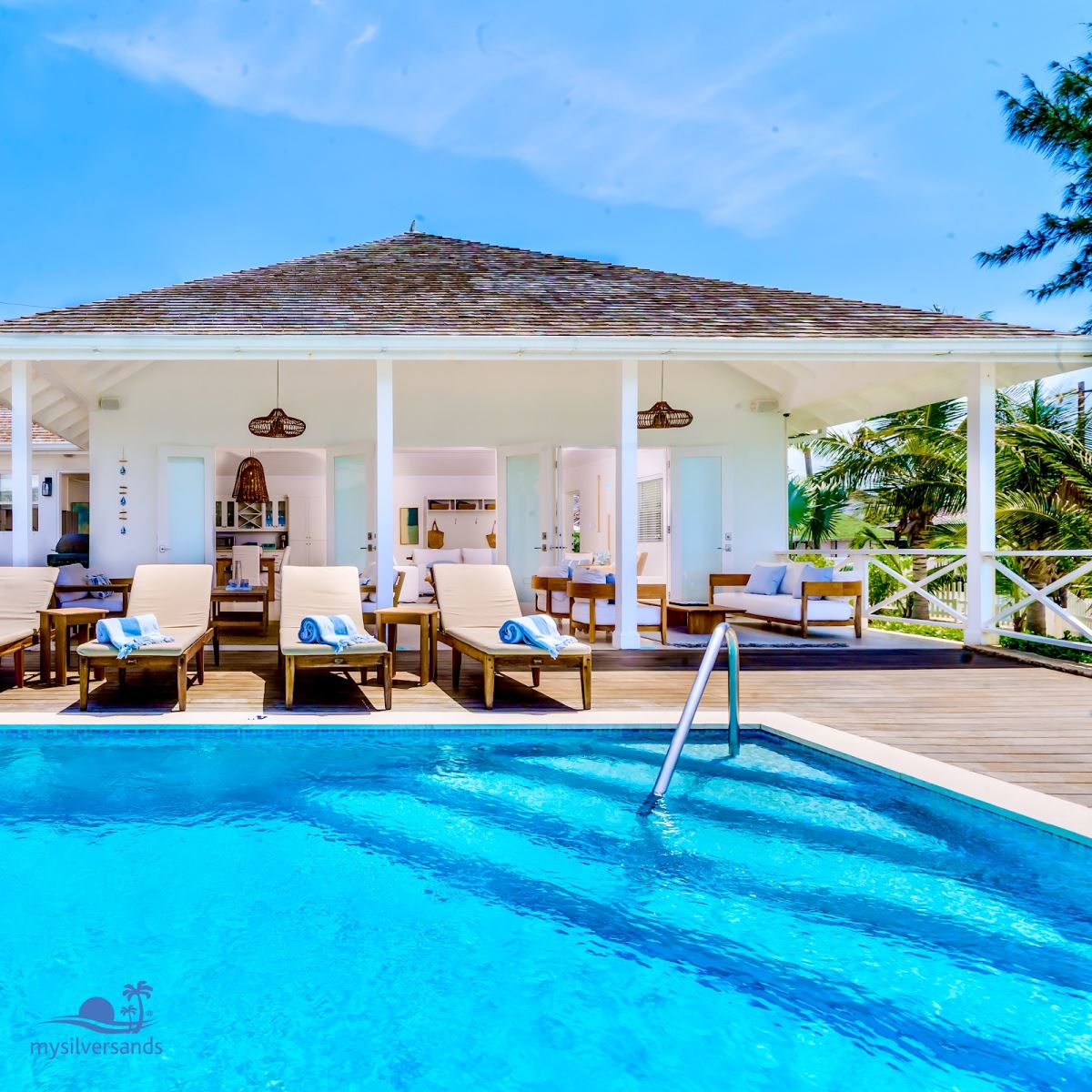 pool and villa