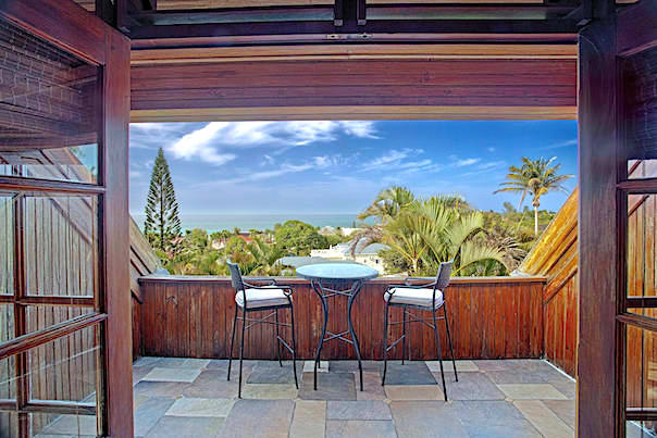 balcony off the master bedroom at rock hill villa