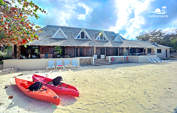 kayaks on the beach at Rum Jetty