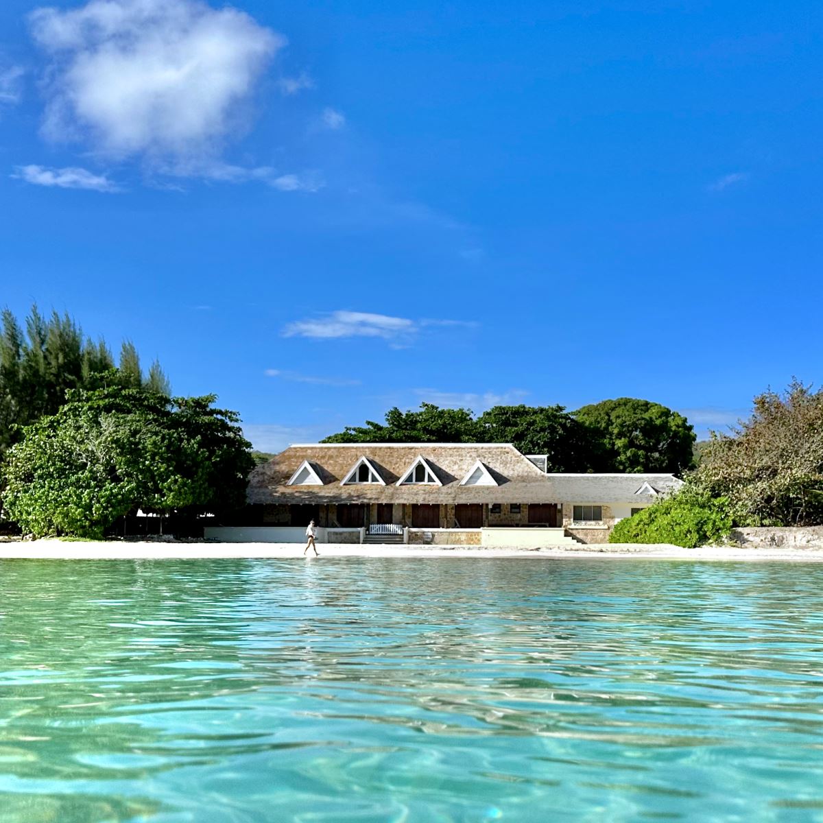 Rum Jetty right on the sea at silver sands jamaica