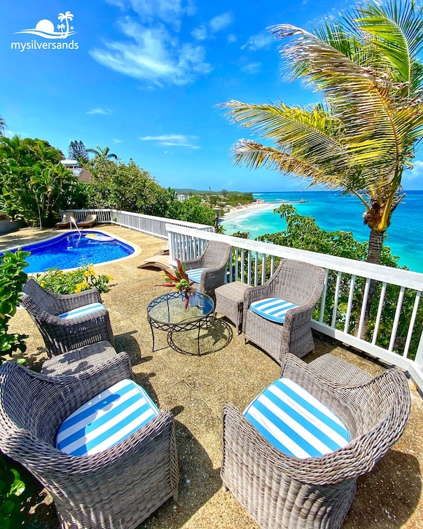 sundeck, pool ands view of the Silver Sands beach