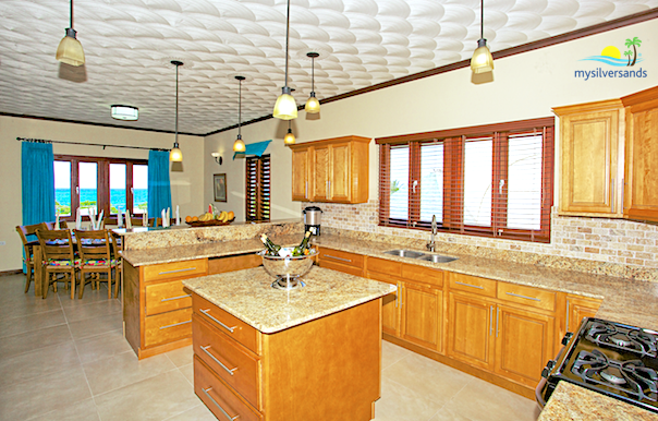 kitchen and dining room