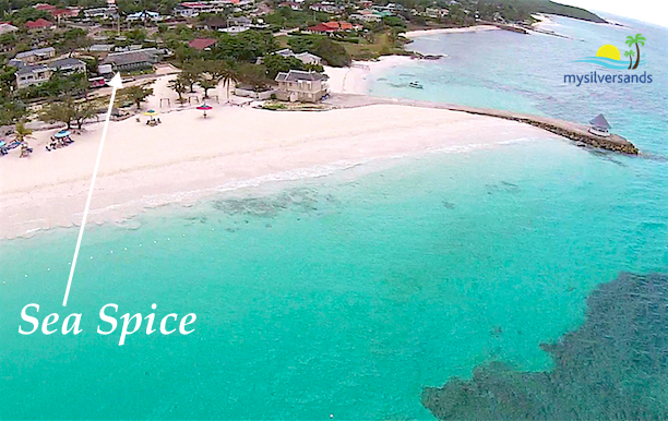 location of Sea Spice Cottage in Silver Sands Jamaica