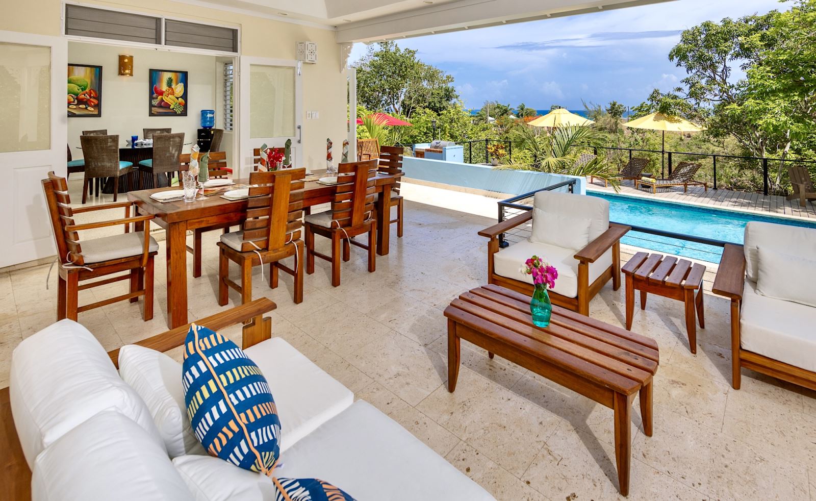poolside verandah and dining room