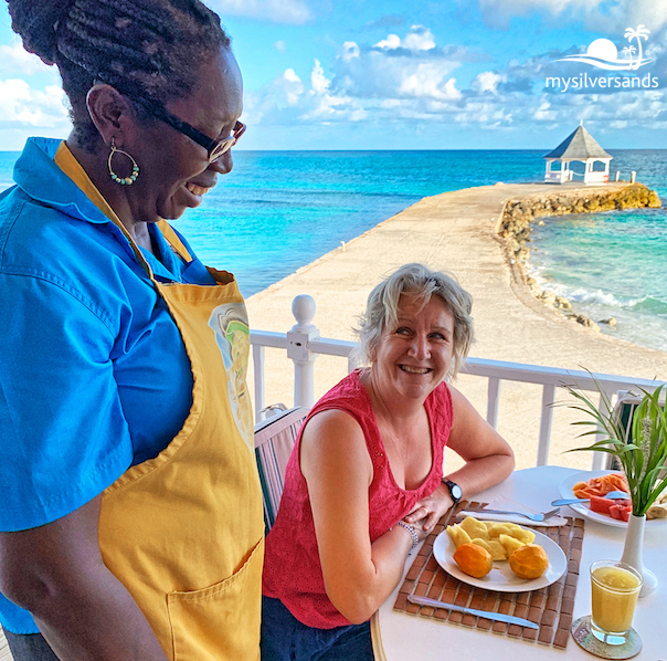 marcia serving breakfast