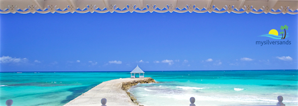 view of the Gazebo on the Jetty from the balcony of Silver Pointe Cottage.