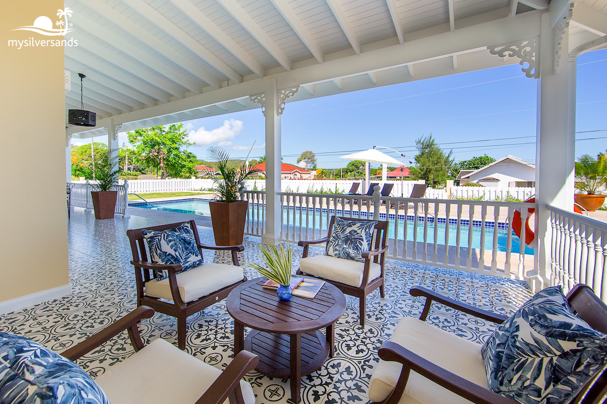 seating on the verandah outside bedroom 4