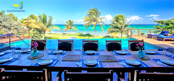 dining poolside