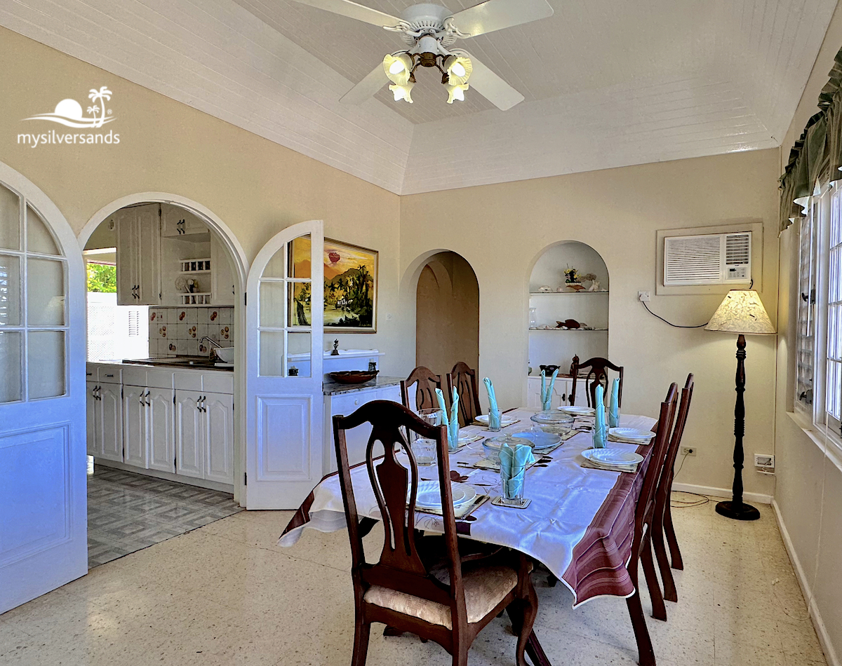 dining room and kitchen