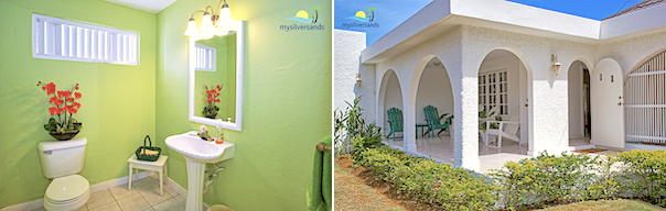 powder room and verandah at entrance