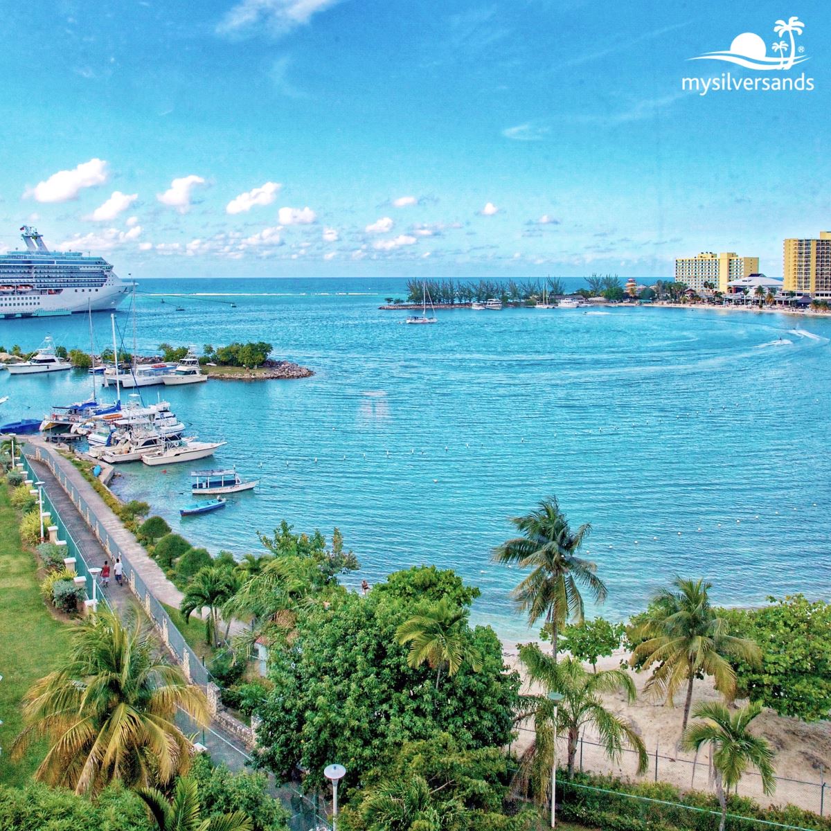 view of the ocho rios bay from the apartment