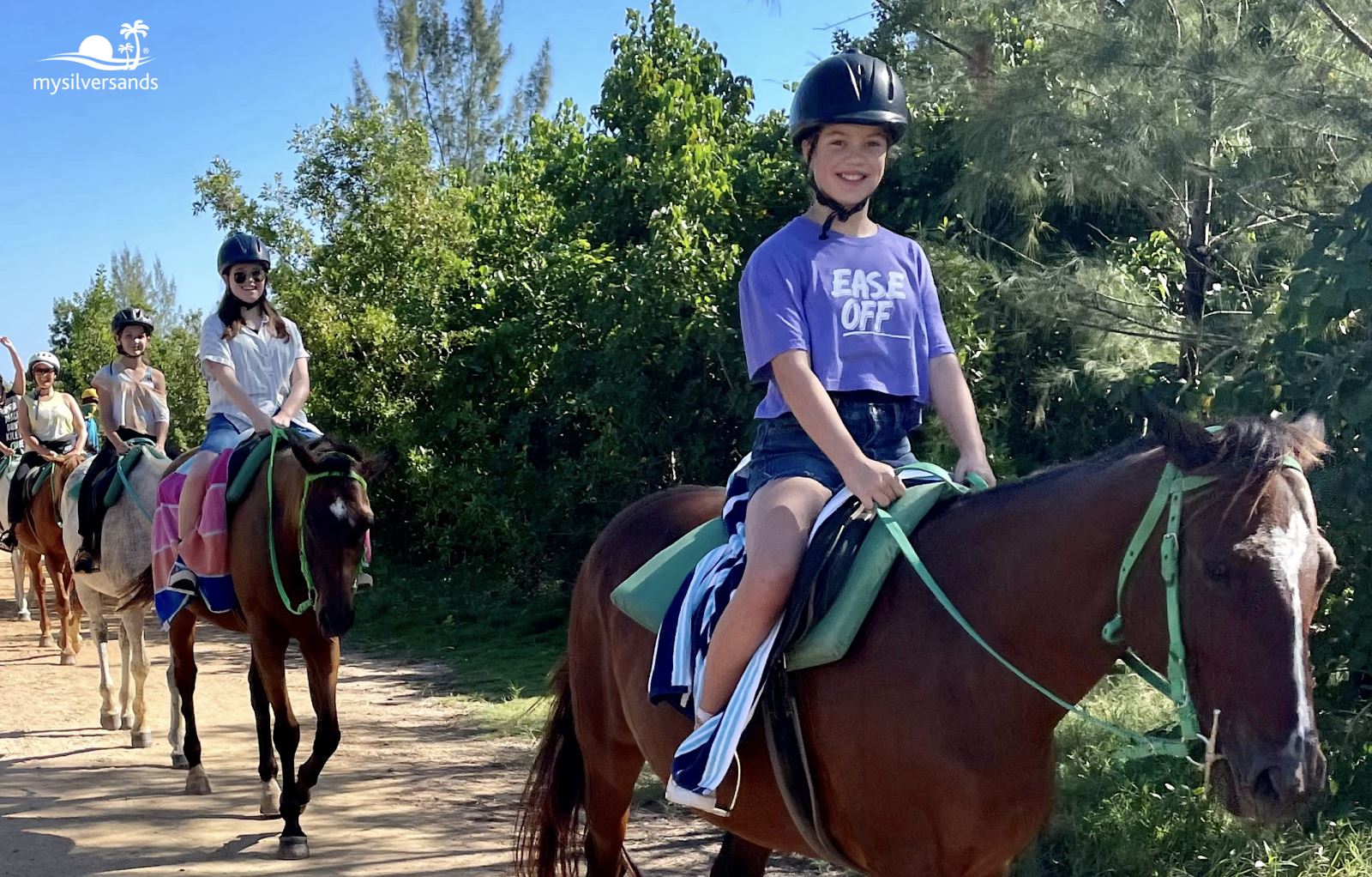 group on the trail ride