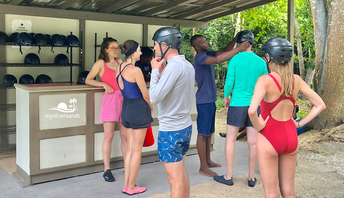 river rapids tour - getting kitted up