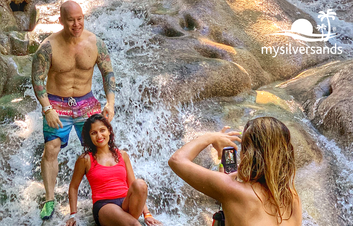 couple having their photo taken on the Falls