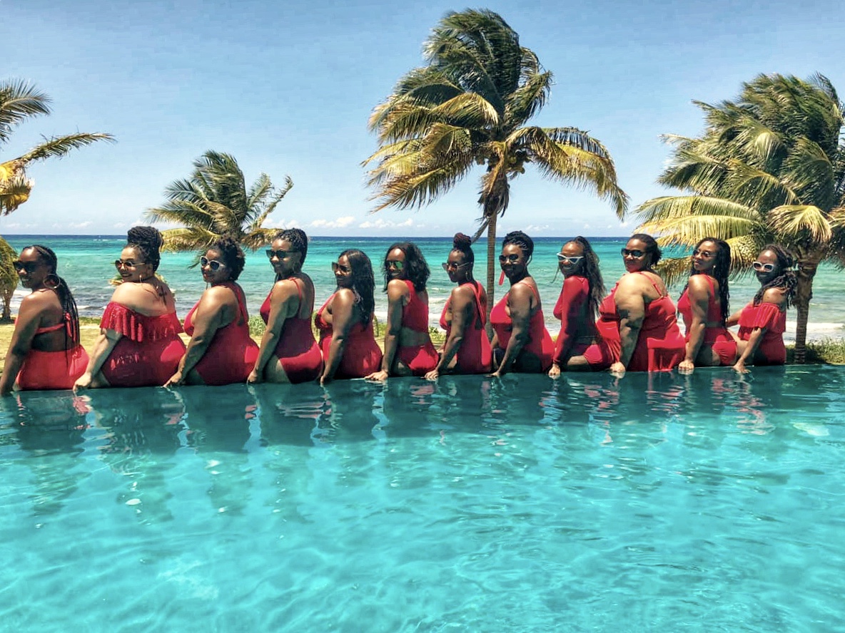 ladies in the pool