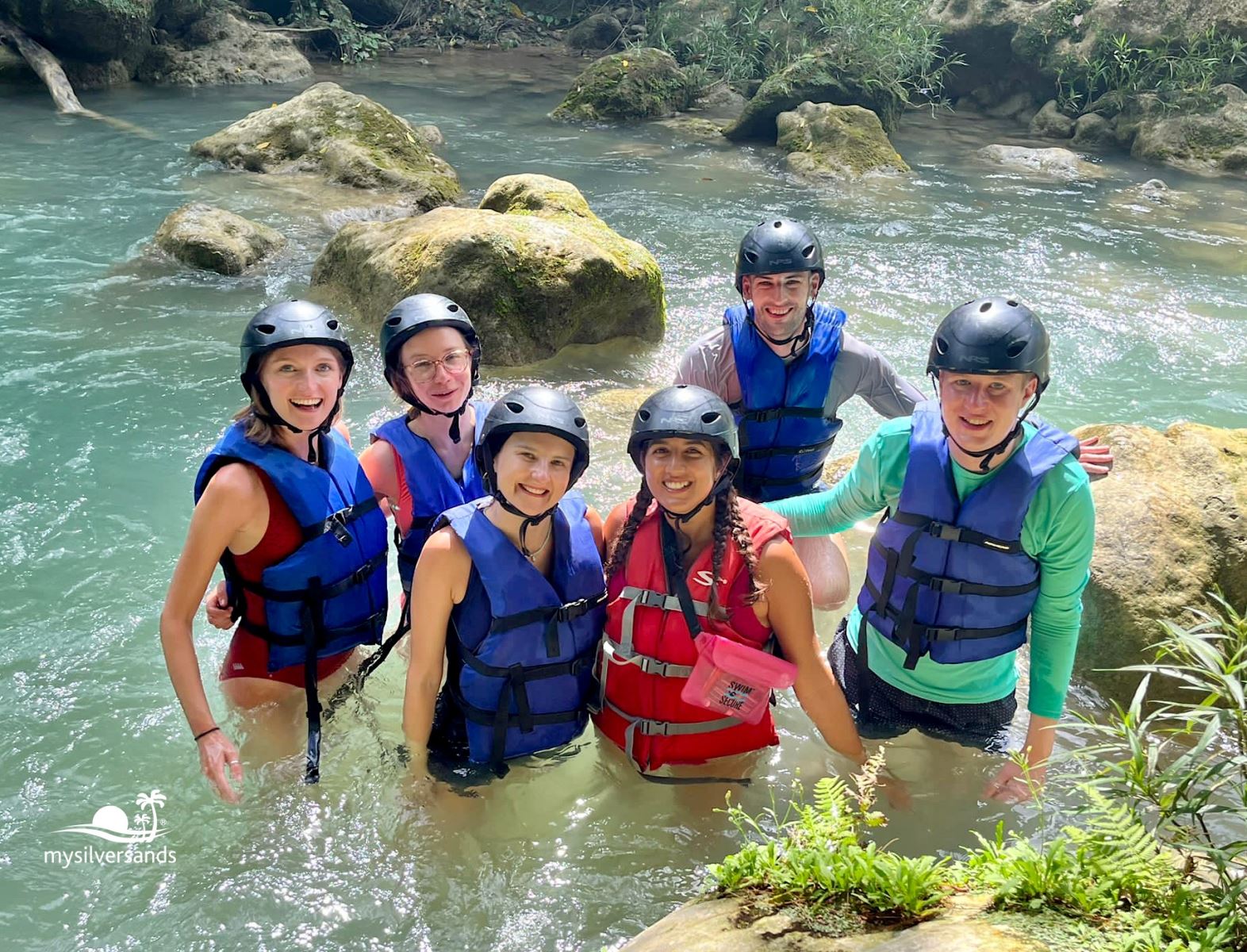 river rapids group photo