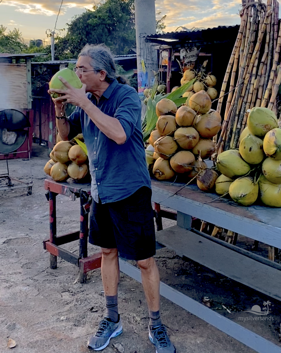 roadside coconut vendor