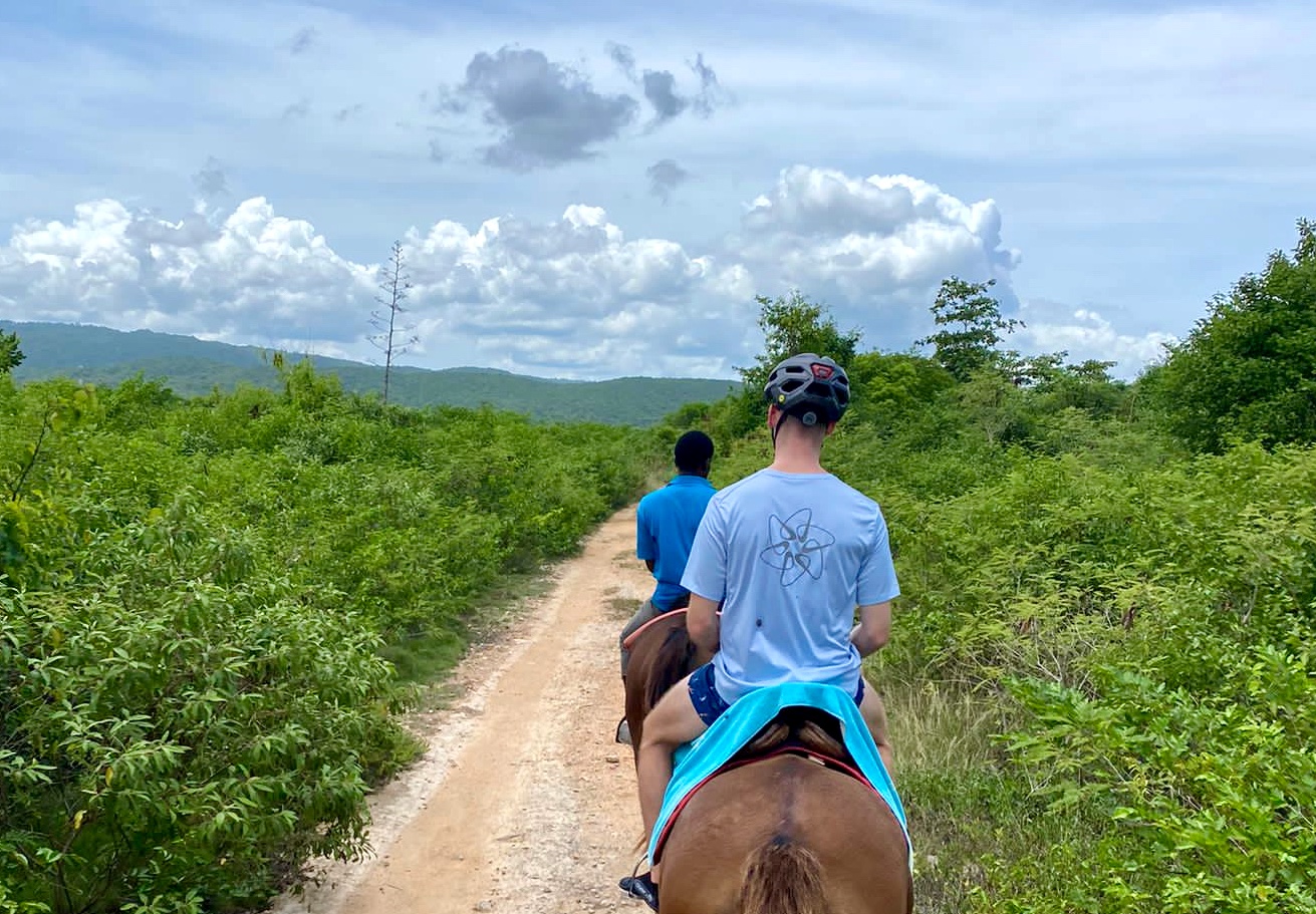 riding on the trail