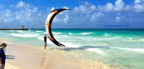 launching the kite at silver sands jamaica