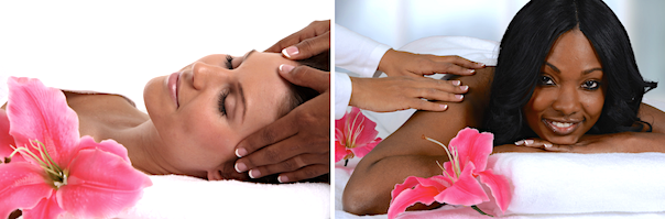 two women having massages