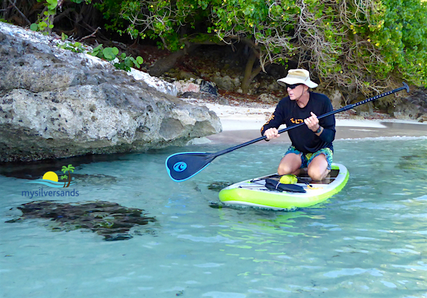 Geoff on the paddle board