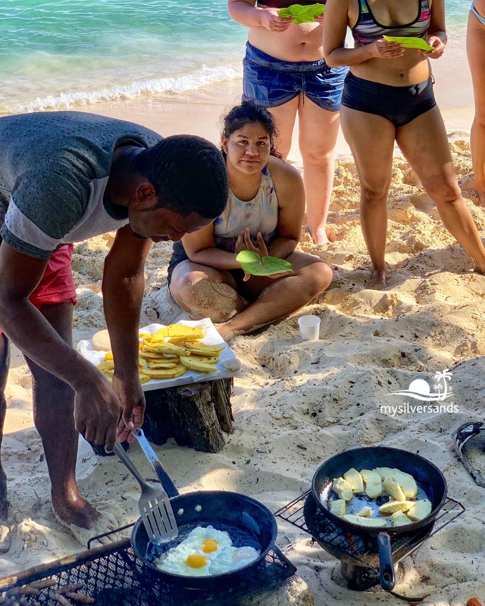 cooking on the beach