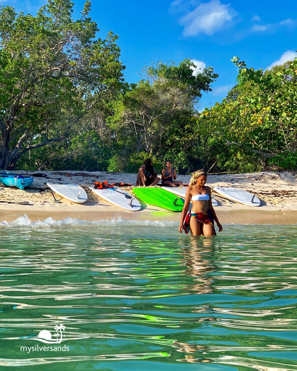 getting into the sea