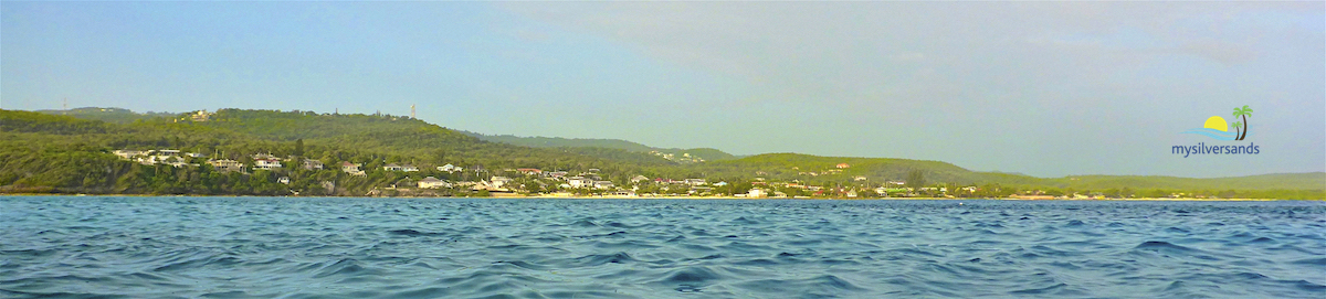 View of Silver Sands, from the reef