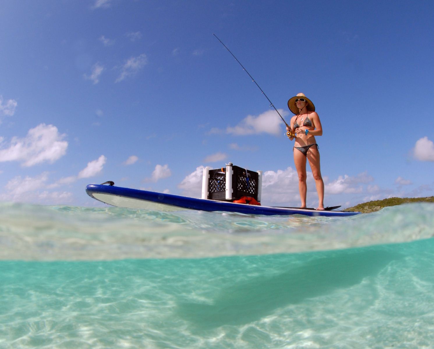 fishing from a standup paddleboard