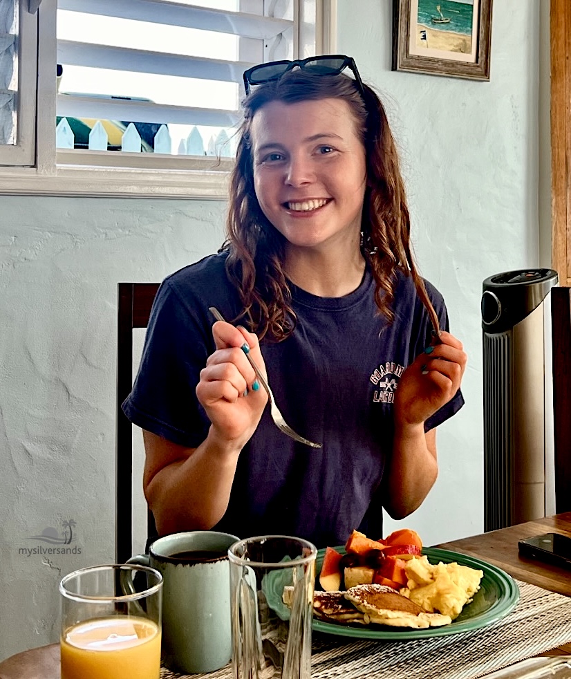 guest having breakfast