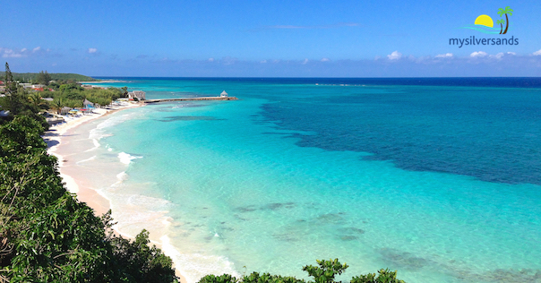 silver sands beach from santa margherita villa in jamaica