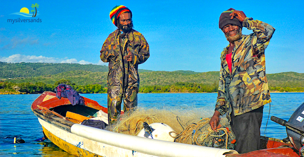 closeup of the fishermen