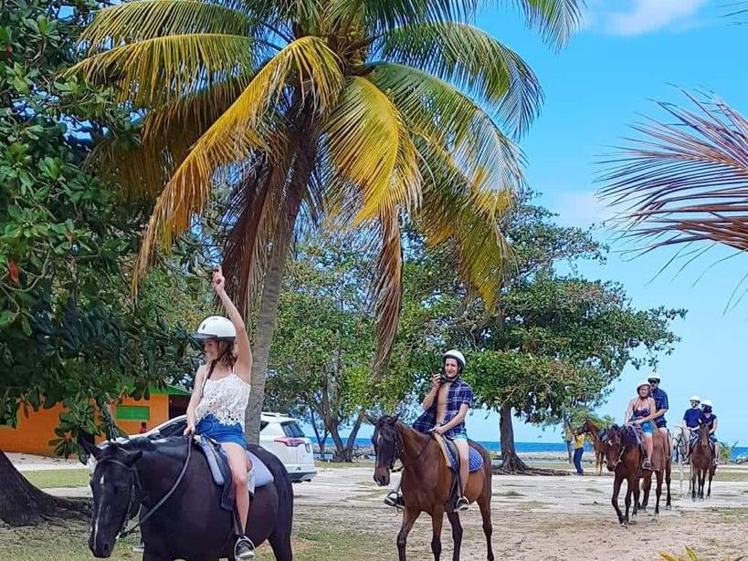 horseback riding near the sea