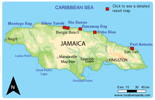 Map of Jamaica