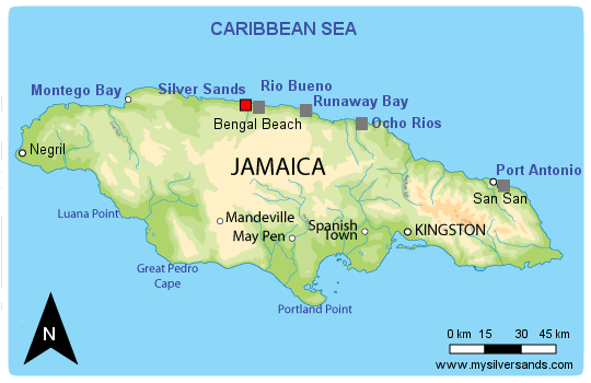 Map of Jamaica