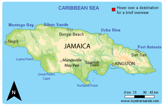 Jamaica Map