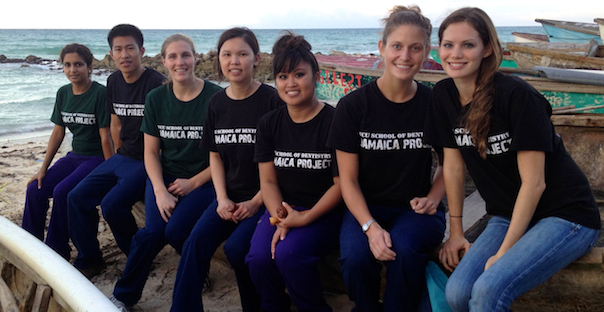 students of vcu school of dentistry at the fisherman's beach at silver sands duncans