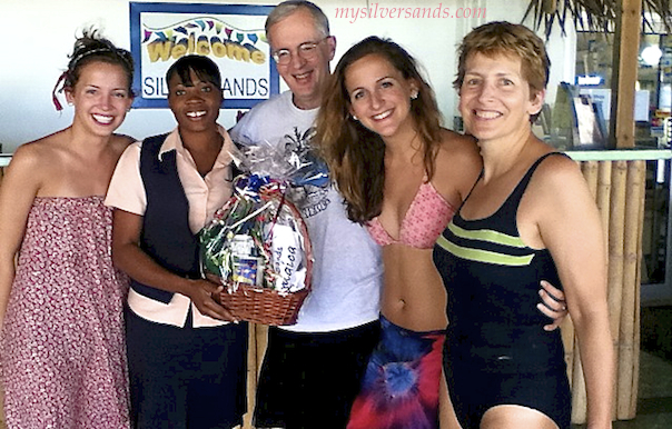 robert hammond and family on the patio at silver sands jamaica