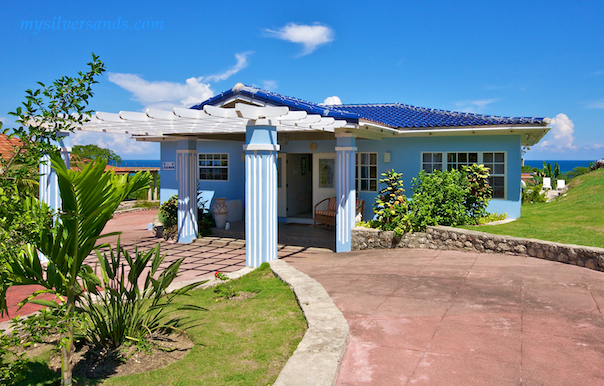 entrance to blue moon villa silver sands jamaica