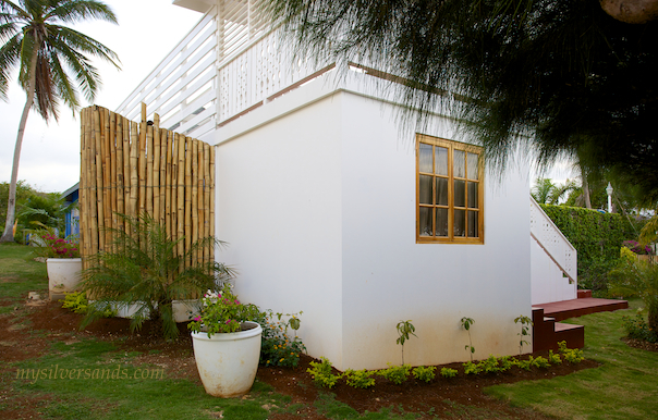 bedrom 4 of blue vista villa is located under the poolside gazebo