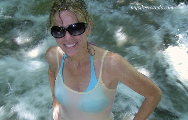 kim at dunns river falls in ocho rios jamaica