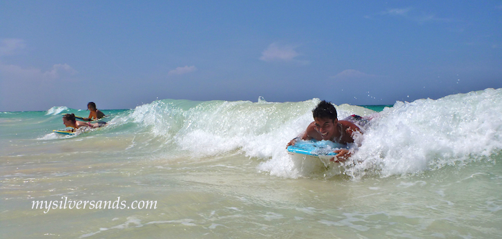 fun bodyboarding at silver sands jamaica