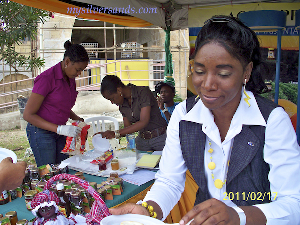 woman serving snacks on cruise ship day falmouth