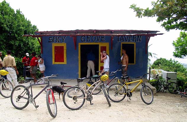 Spicy Grove Tavern, a rest stop on the downhill bicycle tour
