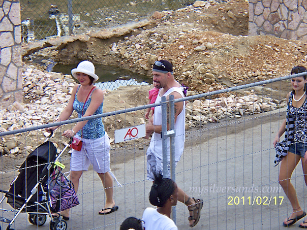 visitors as they strolled off the cruise ship at the new falmouth pier