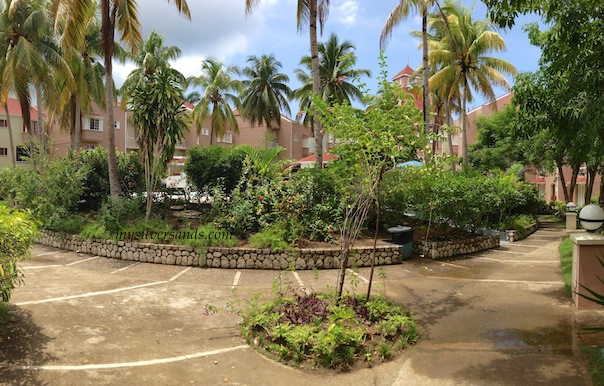 landscaped grounds of fisherman's point in ocho rios jamaica