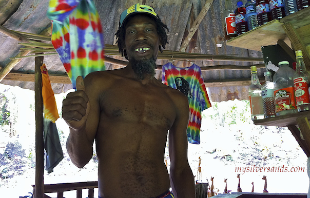 vendor on the martha brae river rafting jamaica